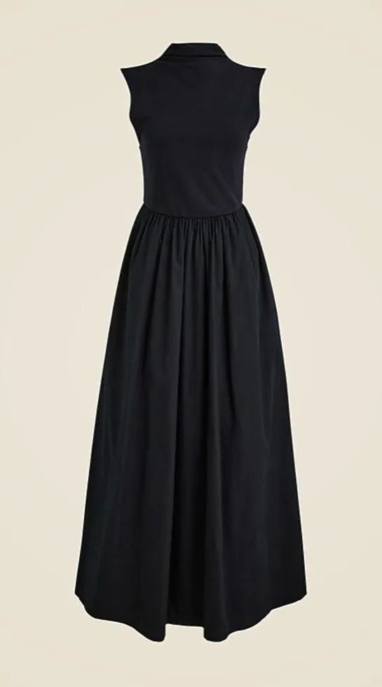 NWT J. Crew Fitted knit mockneck dress with poplin skirt - Image 4