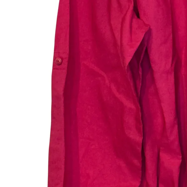 Lacoste Women's Dress Mini Roll Tab Sleeves‎ Belted Waist Button-Up Hot Pink 44 - Image 10