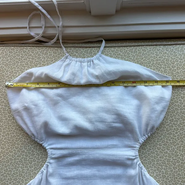 NWOT Abercrombie & Fitch White Open Back Halter Mini Dress - Image 11