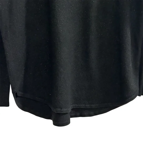 APT. 9 Women’s‎ metallic Shimmer Black Crew Neck Pullover Sweater Long Sleeve - Image 5