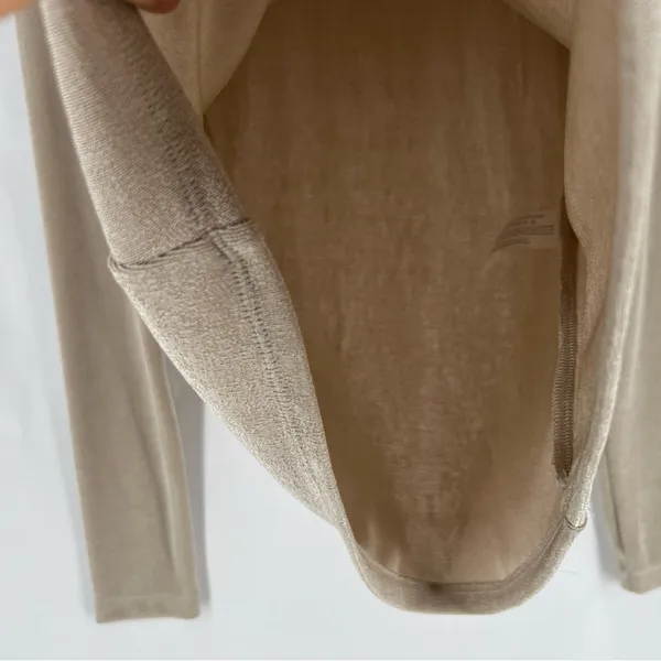 Endless Rose Metallic Gold Stretch Jersey‎ Liquid Knit Embellished Neck Top M - Image 6