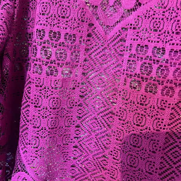 Cato All Over Lace Top Tunic Blouse 14/16W Burgundy Cover Up Overlay Fairy Boho - Image 9