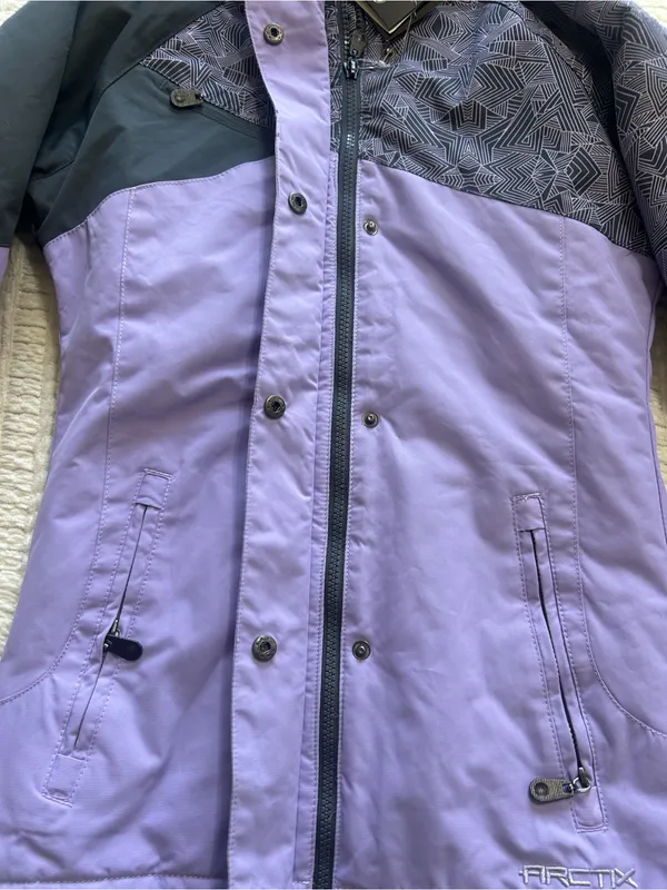 Arctix Lavender Purple and Black Women's Hooded Winter Coat - Image 6