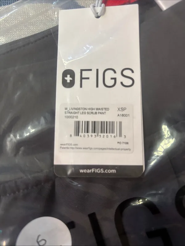 FIGS Livingston High-Rise Straight-Leg Scrub Pant Womens XS-P Charcoal NWT - Image 4