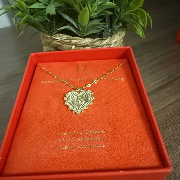 a new day Gold Initial Pendant Necklace - Image 3