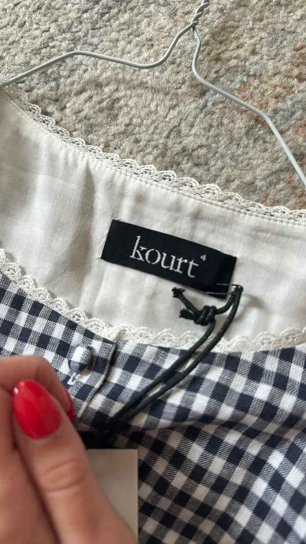 Few Moda Fall gingham and lace tank - Image 4