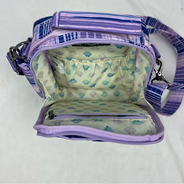 Lug Flapper SE Quilted Convertible Crossbody Bag Love Waves Purple Stripes NWOT - Image 10