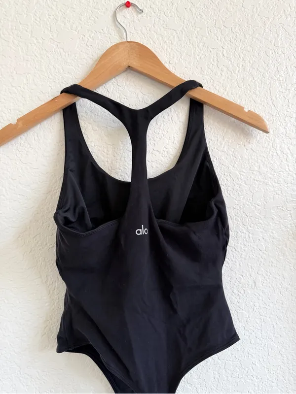 Alo Yoga Sleek Back Stretch Bodysuit Black S - Image 8