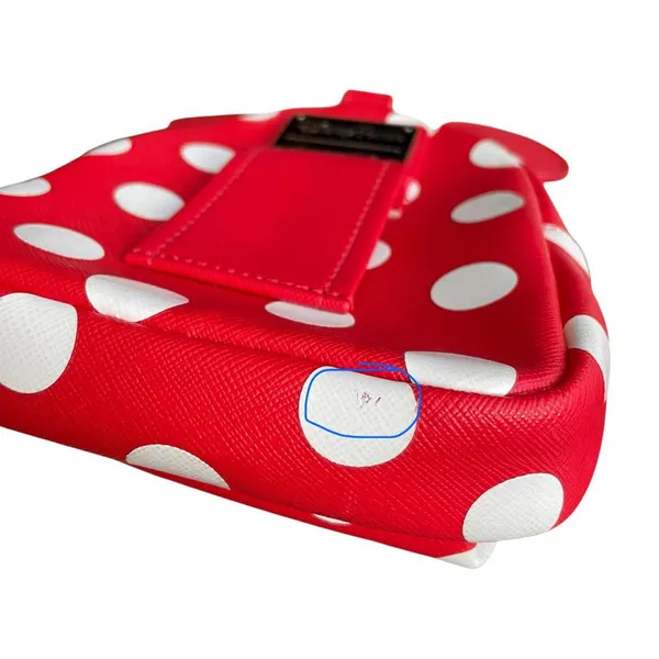 Loungefly Disney Park Minnie Mouse Wristlet Belt Pouch Backpack-Shaped Polka Dot - Image 4
