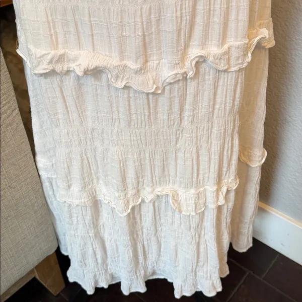 Betsey Johnson Snow White Ruffled Sleeveless Tiered Midi Dress Size Large - Image 4