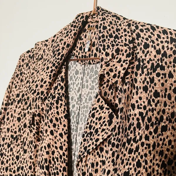NWT Free People Daria Lepoard Cheetah Print Dress Duster Jacket Size Small - Image 6