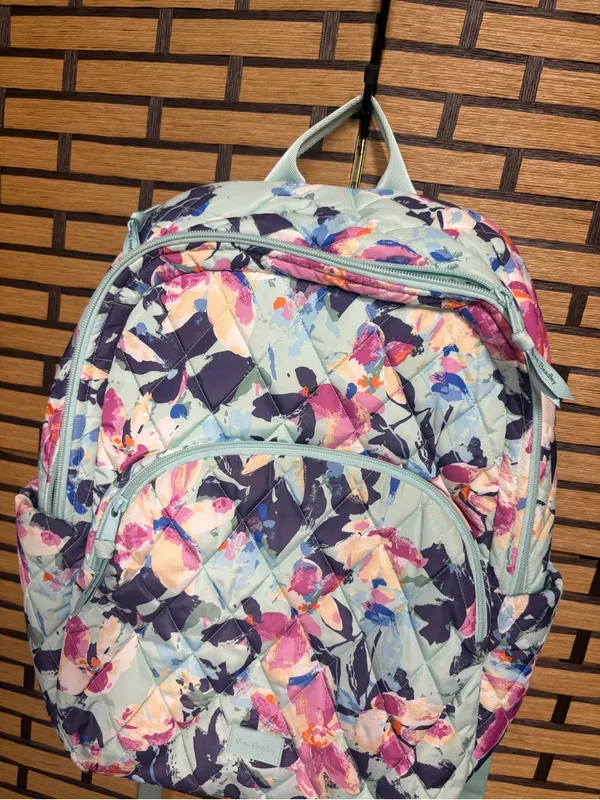 Vera Bradley Light Blue floral Backpack - Image 3