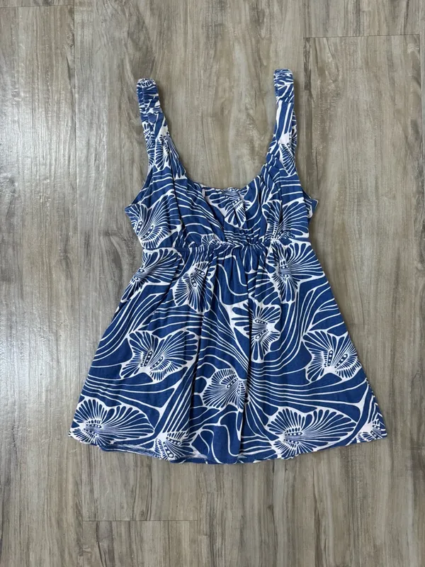 J. Crew Blue & White Floral Tank Top - Image 2