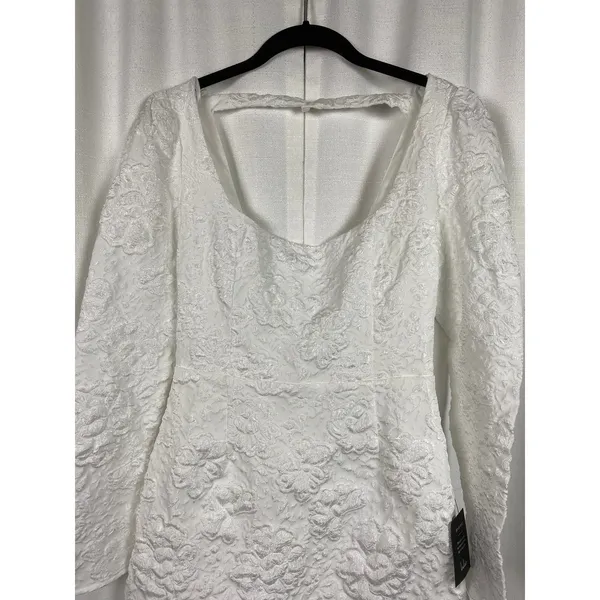 Lulus White Jacquard Elevated Icon Mini Dress Sz.M NWT - Image 7