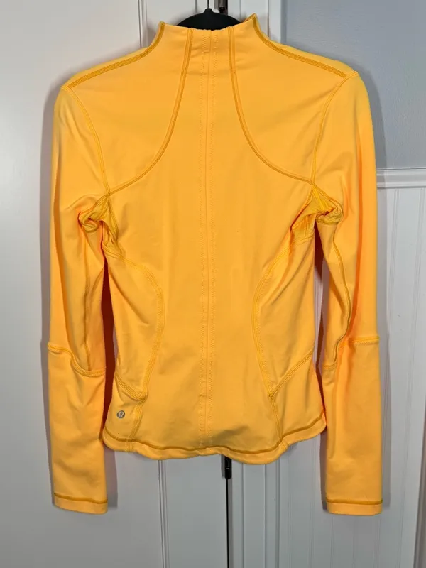 Lululemon Y2K size 4 define jacket mango yellow orange color trendy‎ spring cute - Image 4