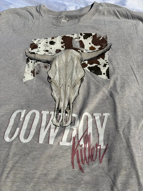 Cowboy killer tshirt Gray Size L - Image 2