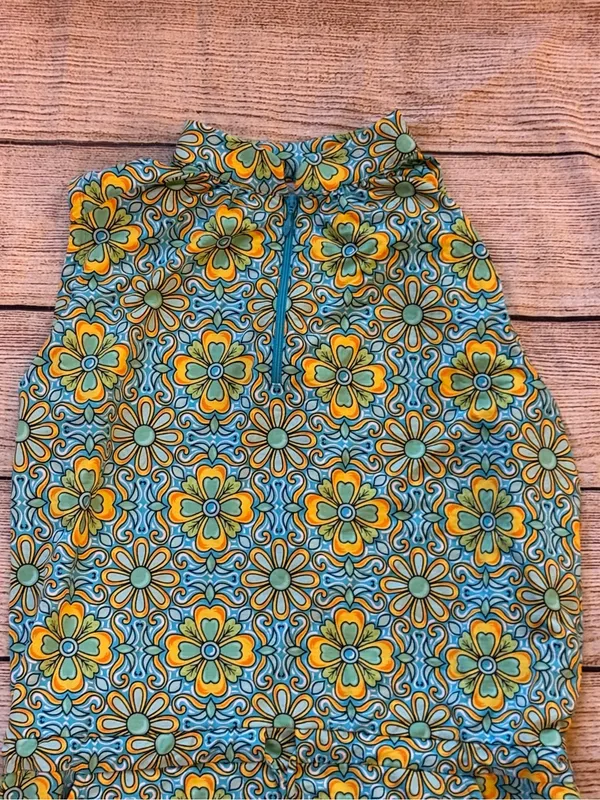 IBKUL Turquoise Blue Sleeveless Drawstring Golf Dress Size XS - Image 4