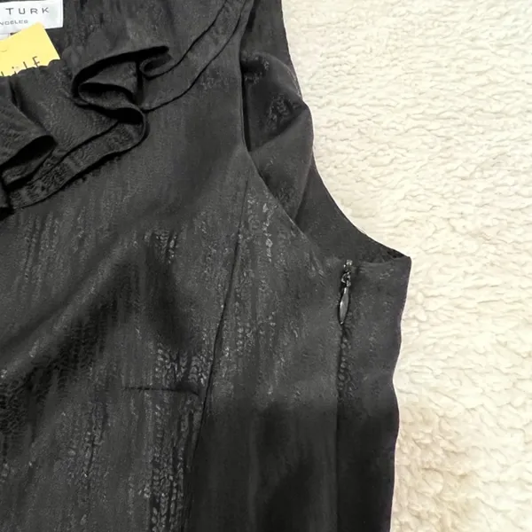 NWOT- Trina Turk Black Silk Sleeveless Top Size 6 - Image 4