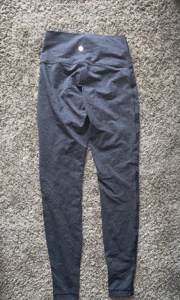 Lululemon Grey Mesh Leggings - Image 2