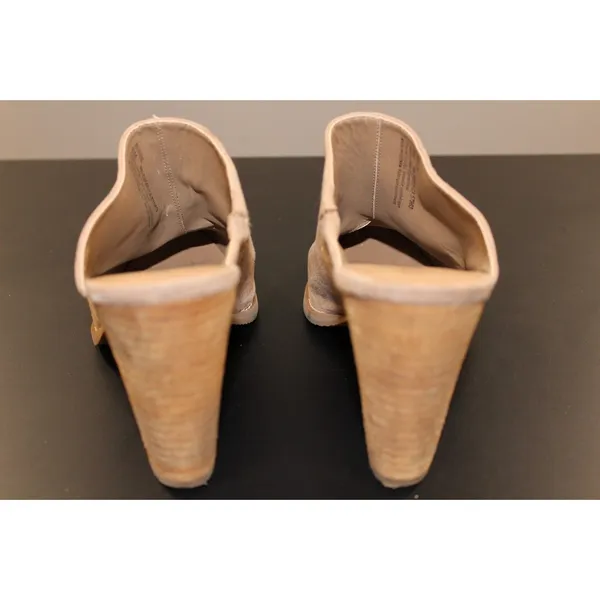 Abound Maya Mule Womens 8M Tan Suede Pointed Toe Block Heel Bootie Slip On - Image 5