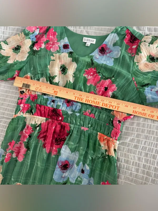 Luxology Floral Midi Dress Women's Size Large‎ - Image 5