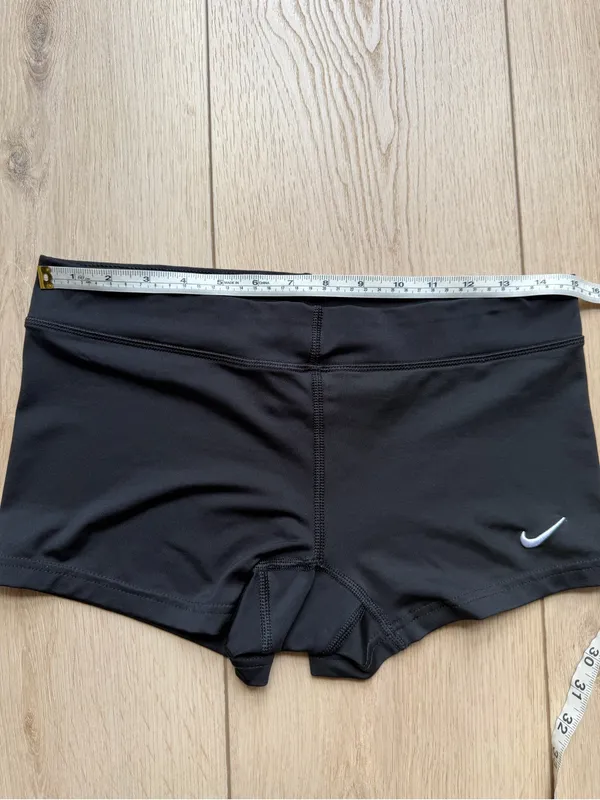 Nike Women’s Black Performance Volleyball Spandex Shorts with Swoosh Medium - Image 8