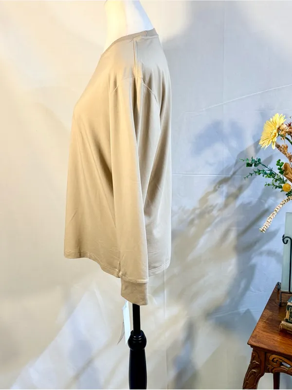 💥NWT Boody Classic Bamboo Cotton Long Sleeve T-Shirt Stone Sz S🧡 - Image 5