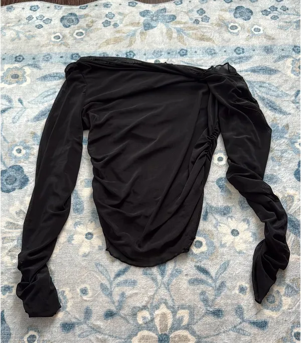 Sheer top Black Size L - Image 3