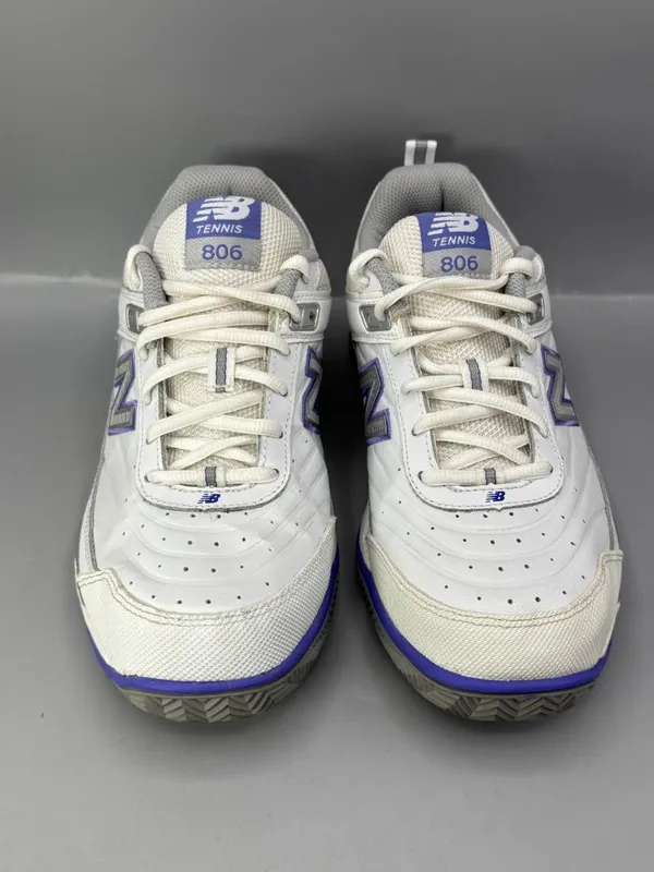 New Balance 806 Tennis Shoes Womens 9.5 White Grain Leather Athletic WC806W - Image 3