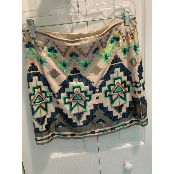 Express Pastel Sequin Skirt EUC - Image 10