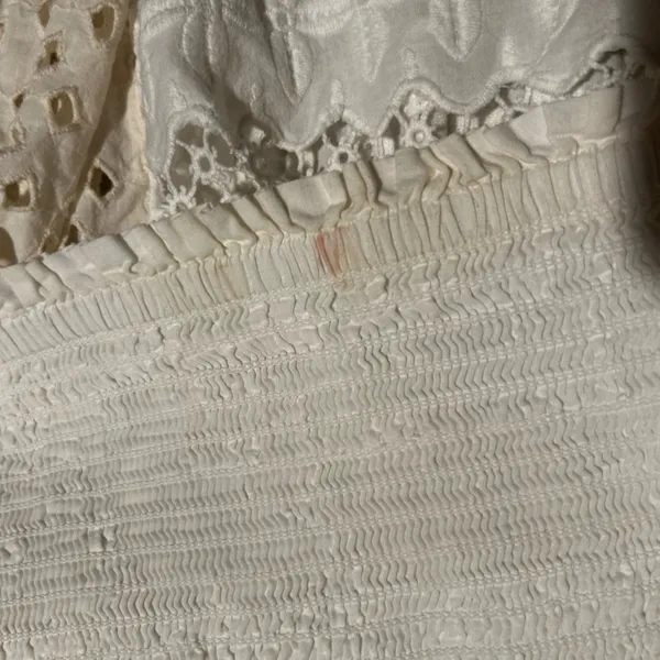 By Anthropologie‎ 100% Cotton Cream Lace Babydoll Sleeveless Cutout Top Size XL - Image 5