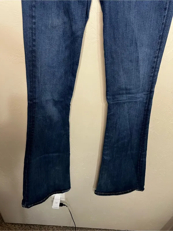 7‎ For All Mankind Ultra High Rise Skinny Stretch Bootcut Denim Jeans - Image 4