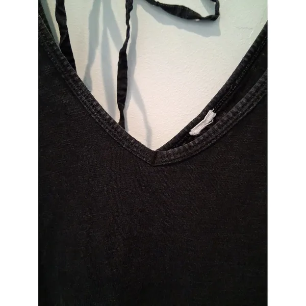 Daily Practice Anthropologie Malibu Creek Dress Cotton Ruffle Black measures Med - Image 3