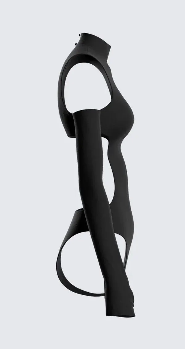 Cut Out Bodysuit Black - Image 2