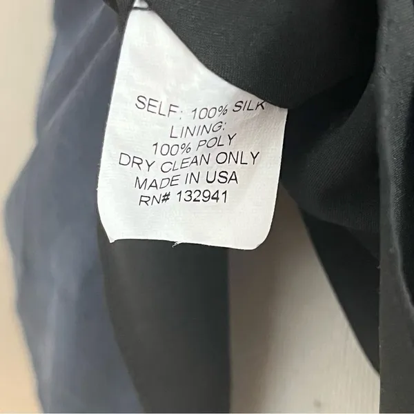 Amanda Uprichard Navy Silk Bow Back Camisole Tank Top M - Image 6