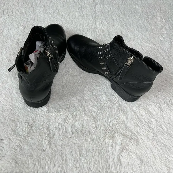 Hush Puppies Black Studded Ankle Boots - Image 4