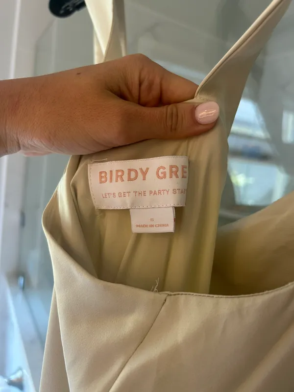 Birdy Grey Bridesmaid or Formal Dress - Veronica Matte Satin Dress - Prosecco - Image 9