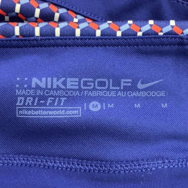 Nike Golf Dri-FIT Geometric Honeycomb Pleated Skort Blue Red Athletic Size M - Image 5