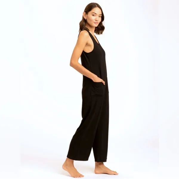 Threads 4 Thought jumpsuit romper black NEW Rainey Patch Pocket large stretch - Image 6