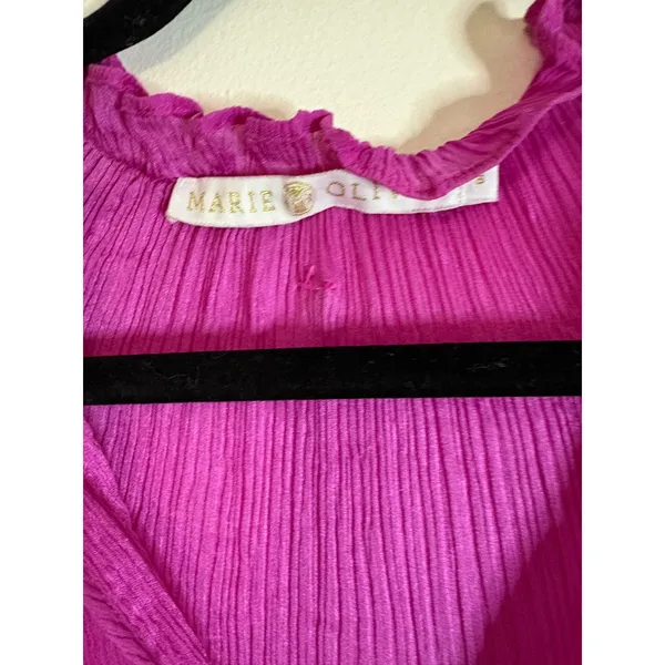 Marie Oliver Silk Magenta Embroidered Tassel Maxi Dress‎ Boho - Image 6