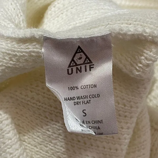 Unif X Urban Outfitters Pullover Waffle Knit Sweater - Cream - Small - Image 12
