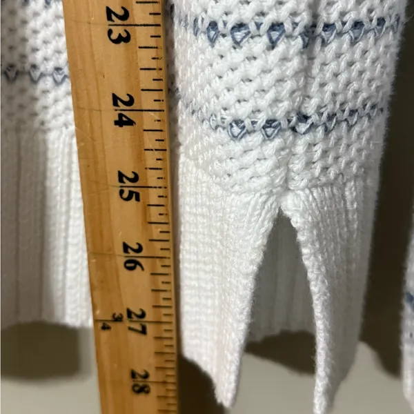 Chaps by Ralph Lauren women's size XL Blue and White Striped Sweater long sleeve - Image 2