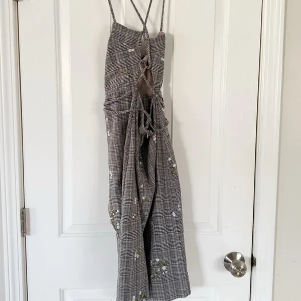 Revolve Mila Dress in Grey Plaid MAJORELLE - Image 3