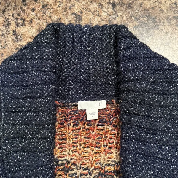 J Jill Cardigan Wool Blend Southwestern Aztec Boho Artisan Cozy Rustic Fall S - Image 14