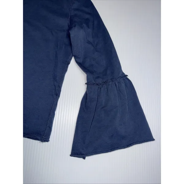 Abercrombie Women's Bell Ruffle Sleeve‎ Crop Top Blue Size XS - Image 5