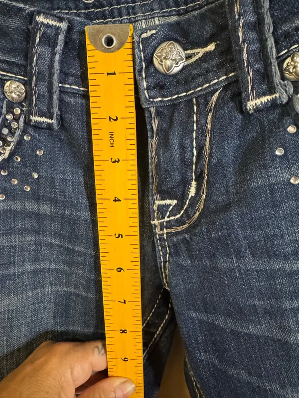 Miss Me JE5453B7R Bootcut Rhinestone Sequin Pocket Jeans - Image 10