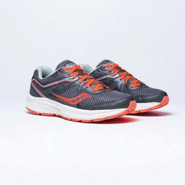 SAUCONY Cohesion 11 Running Shoe Women 9.5 Grey/Red Athletic Comfort Outdoor - Image 3