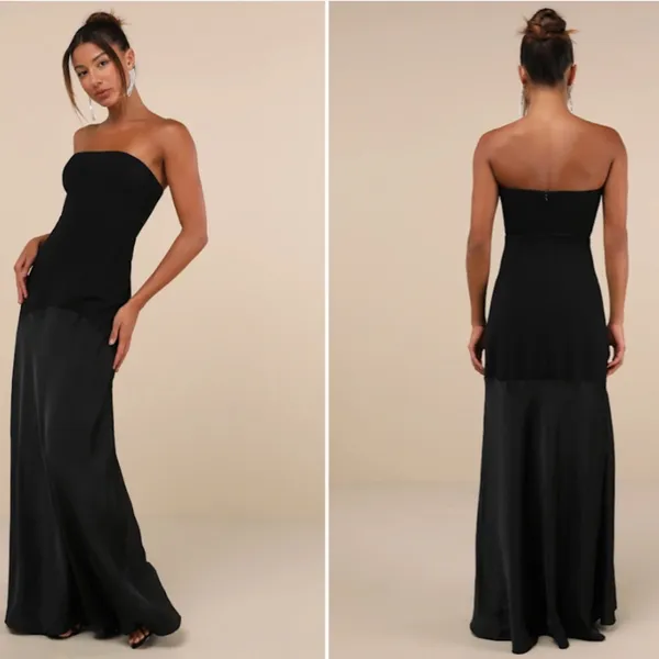 LULU's Sexy Elegant Sophisticated Prom Wedding Modern Chic Mermaid Maxi Dress - Image 5
