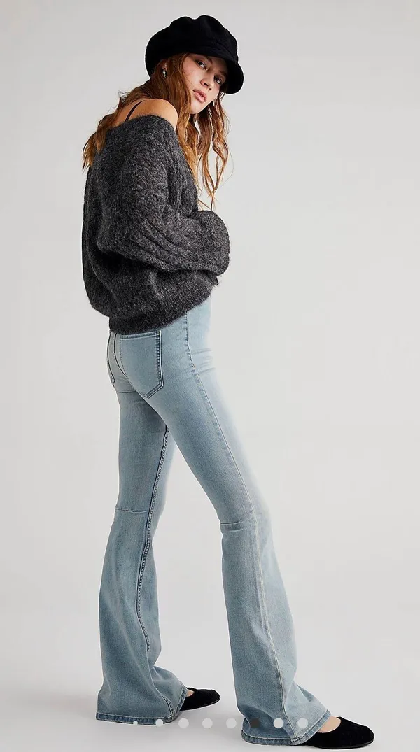 Free People Penny Pull-On Flare Jeans - Image 7