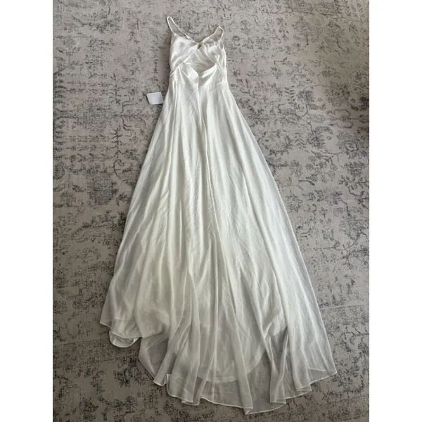 Lulus Romantic Inspiration White Sleeveless Faux-Wrap Maxi Dress Size XS Bridal - Image 6